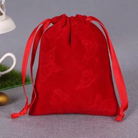 Trung Quốc In bông màu đỏ dây rút túi, túi vải lớn dây rút túi giặt nhà cung cấp