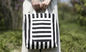 Zebra Crossing Cotton Tote Túi / bền thời trang vải hàng tạp hóa túi nhà cung cấp